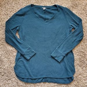Teal Waffle Knit Shirt